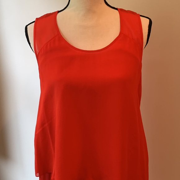 BCBG silk asymmetrical top. Size S. - Picture 2 of 4